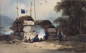 Accampamento lungo il fiume, Cina