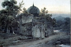 Una tomba o parte di un tempio da George Chinnery