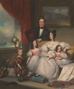 Una famiglia inglese a Macao da George Chinnery