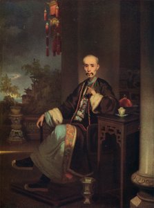 How Qua, capo dei mercanti di Hong a Canton, c. 1830 da George Chinnery