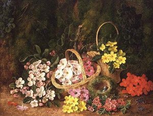 Fiori primaverili in cesti da George Clare