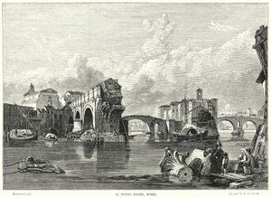 Il Ponto Rotto, Roma da George Clarkson after Stanfield