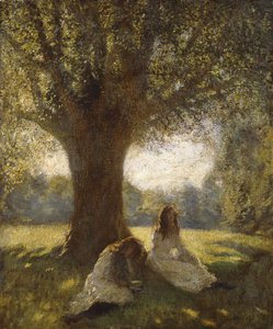 Un posto ombreggiato (c.1920) da George Clausen