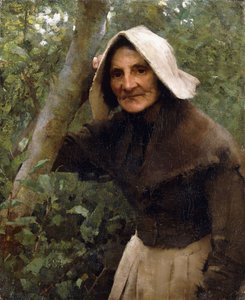 Una lavoratrice ancora; Una vecchia donna, North Lincolnshire da George Clausen