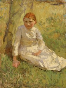 Ragazza in un campo da George Clausen