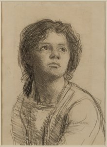 Testa e Spalle di una Giovane Donna da George Clausen