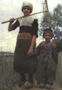 Piccoli fienaioli, Olanda del Nord da George Clausen