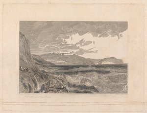 Castello di Pendennis e ingresso del porto di Falmouth da George Cooke