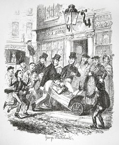 Un borseggiatore in custodia, c.1835 (incisione)