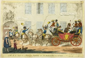 Una visita R-Y-L in una capitale straniera da George Cruikshank