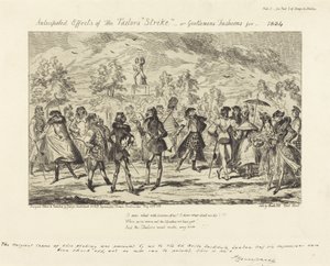 Effetti previsti dello "sciopero" dei sarti da George Cruikshank