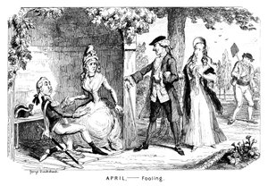 Aprile - Scherzi, c. 1839 da George Cruikshank