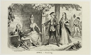 Aprile - Fooling dalle acqueforti di George Cruikshank per The Comic Almanacks: 1835-1853 da George Cruikshank