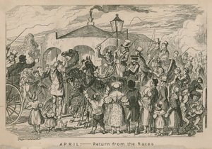 Aprile - Ritorno dalle corse da George Cruikshank