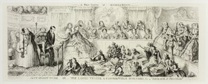 As It Ought to Be or The Ladies Trying a Contemplate Scoundrel for a "Breach of Promise" dalle acqueforti di George Cruikshank per The Comic Almanacks: 1835-1853