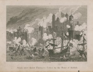 Attacco alla Torre di San Tommaso da parte del Duca di Suffolk da George Cruikshank