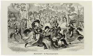 Agosto - Un torneo dalle acqueforti di George Cruikshank a The Comic Almanacks: 1835-1853 da George Cruikshank
