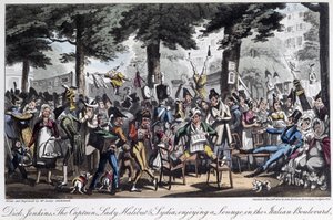 Boulevard des Italiens - in "Life in Paris" di David Carey, Londra da George Cruikshank