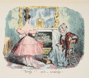 Vestito e svestito, pub. 1832 da George Cruikshank