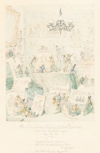 Conoscitori di fate ispezionano la collezione di disegni di Mr. Frederick Locker da George Cruikshank