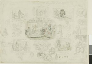 Mode e Paure del 1829 (recto); Angeli Sempre Luminosi e Belli (verso) da George Cruikshank