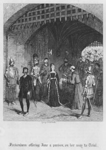 Feckenham offre a Jane una grazia, sulla strada per il processo (incisione) da George Cruikshank