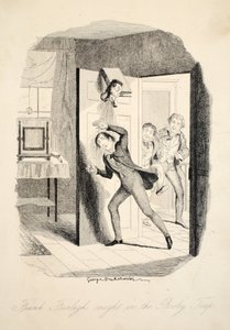 Frank Fairlegh intrappolato nella trappola, da Frank Fairlegh o Scene dalla vita di un allievo privato, pub. c.1870 da George Cruikshank