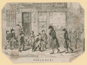 La notte di Guy Fawkes da George Cruikshank