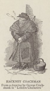 Cocchiere di Hackney da George Cruikshank