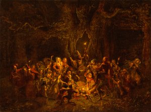 La quercia di Herne da Le allegre comari di Windsor, V, v da George Cruikshank