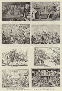 Arte umoristica alla Royal Naval Exhibition da George Cruikshank
