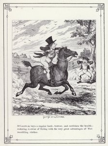 Illustrazione per Il Libro del Celibe, o Il Progresso di Mr Lambkin (Gent) (incisione) da George Cruikshank