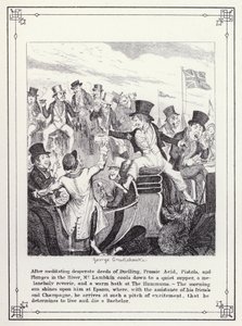 Illustrazione per Il libro del celibe, o Il progresso del signor Lambkin (Gent) da George Cruikshank