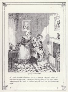 Illustrazione per The Bachelor’s Own Book, o The Progress of Mr Lambkin (Gent) da George Cruikshank
