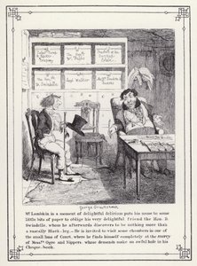 Illustrazione per The Bachelor’s Own Book, o The Progress of Mr Lambkin (Gent) da George Cruikshank