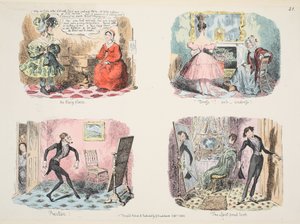 Illustrazione da The Whole Art of Dress or The Road to Elegance and Fashion, pub. 1832 da George Cruikshank