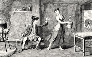 Jeannie Deans nella casa di suo padre, illustrazione da 