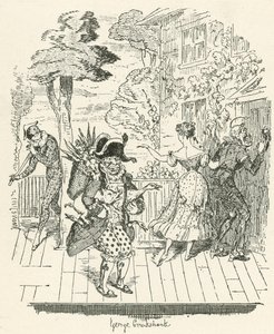 Joseph Grimaldi in Harlequinade da George Cruikshank