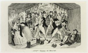 Luglio - Down at Beulah dalle acqueforti di George Cruikshank per The Comic Almanacks: 1835-1853 da George Cruikshank