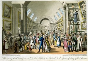 La grande galerie del Louvre - in “Life in Paris” da George Cruikshank