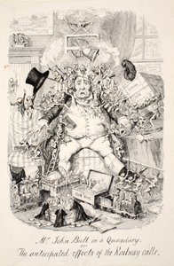 Mr John Bull in un dilemma o gli effetti anticipati delle chiamate ferroviarie da George Cruikshank
