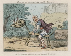 Il signor Joseph Grimaldi come Clown in Dulce Domum da George Cruikshank