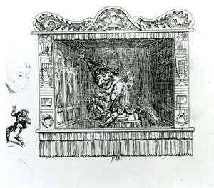Mr Punch su Hector il cavallo