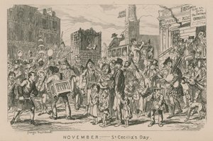 Novembre - Giorno di Santa Cecilia da George Cruikshank