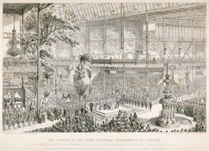 Inaugurazione della Grande Esposizione, Crystal Palace, Hyde Park, Londra, 1851