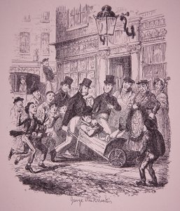 Borseggiatore catturato dalla polizia, inizio XIX secolo da George Cruikshank
