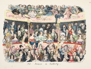 Palchi e galleria, pub. 1836 da George Cruikshank