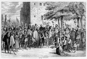 La regina Maria riceve i prigionieri sulla Torre Verde, 1553 da George Cruikshank