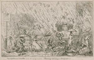 Piovono gatti, cani e forconi da George Cruikshank
