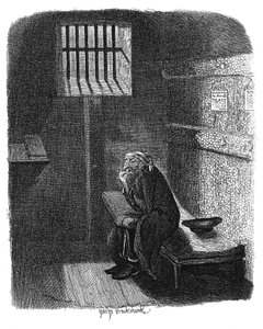 Scena da Oliver Twist di Charles Dickens da George Cruikshank